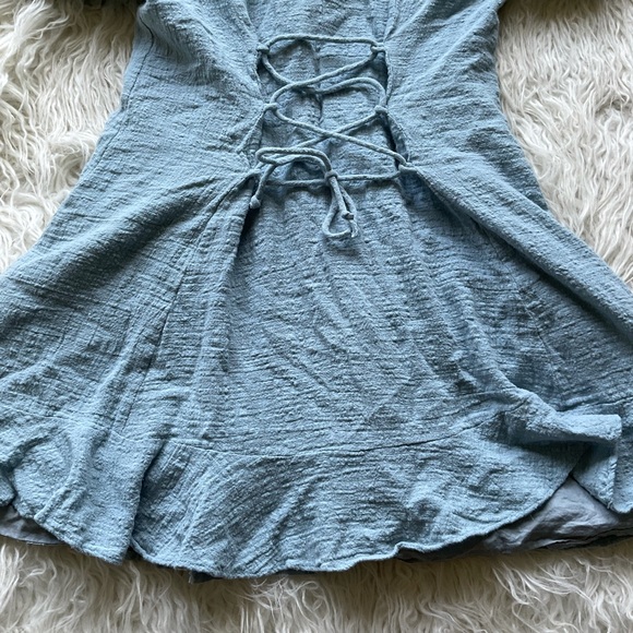 UO Off-The-Shoulder Fit & Flare Peasant Dress - Picture 3 of 8